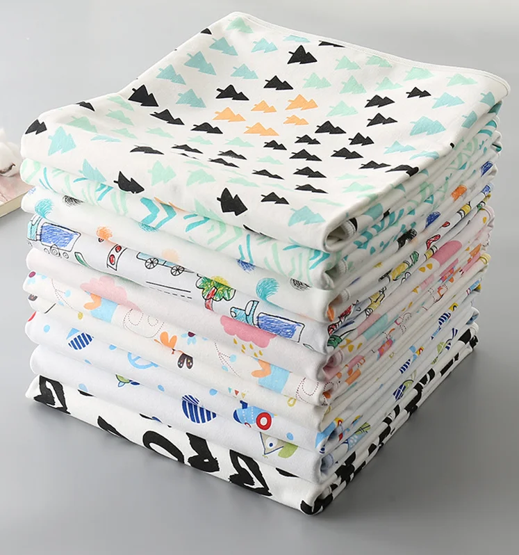 Моющиеся прямоугольник 3 Слоя ТПУ Детские водоотталкивающий поглощающий влагу пеленальные матрасики