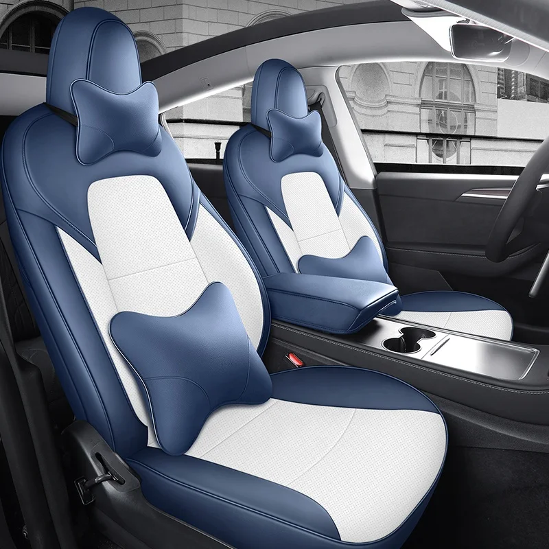 TIROL RTS оптом синий Высококачественный Роскошный Кожаный Набор чехлов для сидений 3