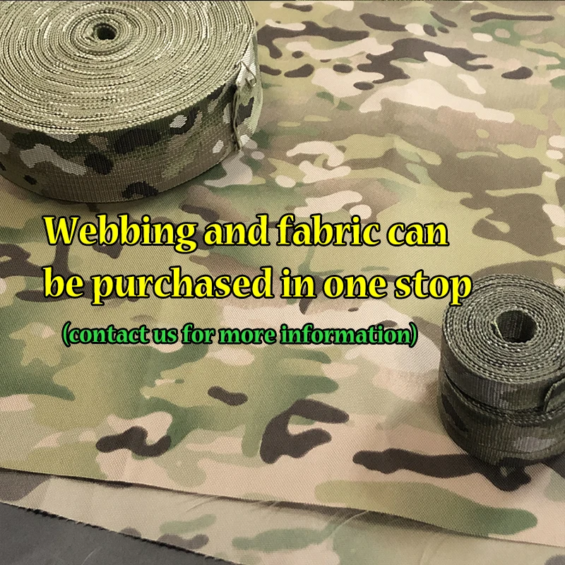 Nylon Polyester Atac Multicam Camouflage Webbing for Backpack Camo Milspec Printed Jacquard 25mm 38mm 50mm Printed Elastic Fig