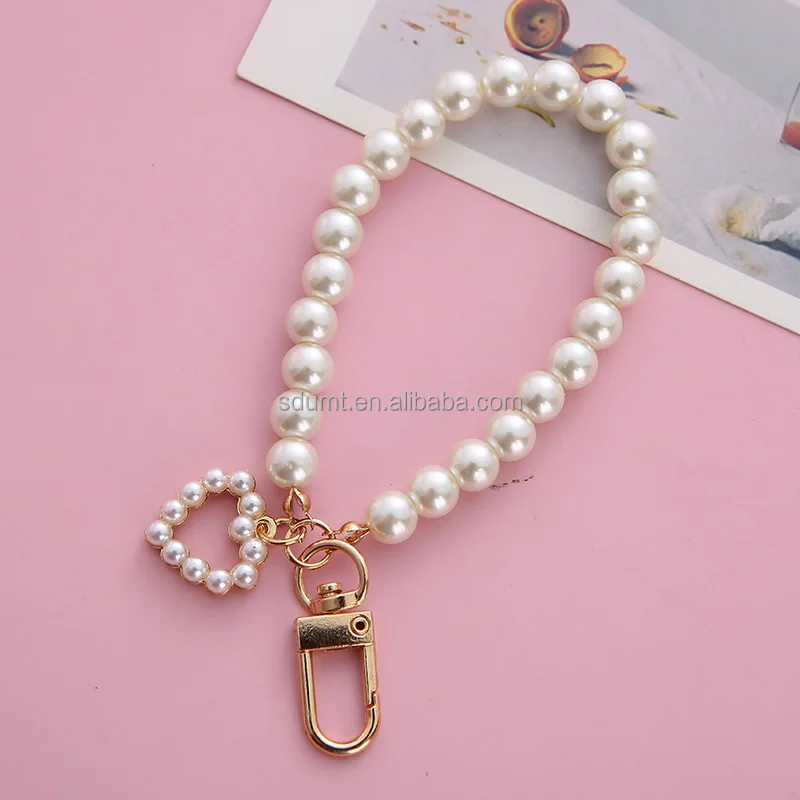 Personalized Lovely Pearl Beads Key Chain Cute Fashion Girl Keychain