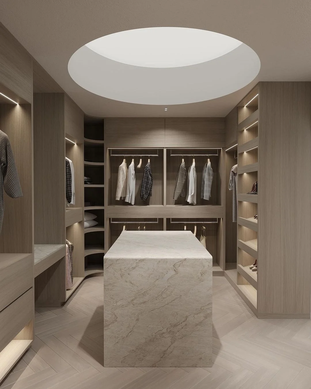 Custom Room Cabinet Makeup Built in Wall Color Combination Almirah Wardrobe with Sliding Door Led Lighting