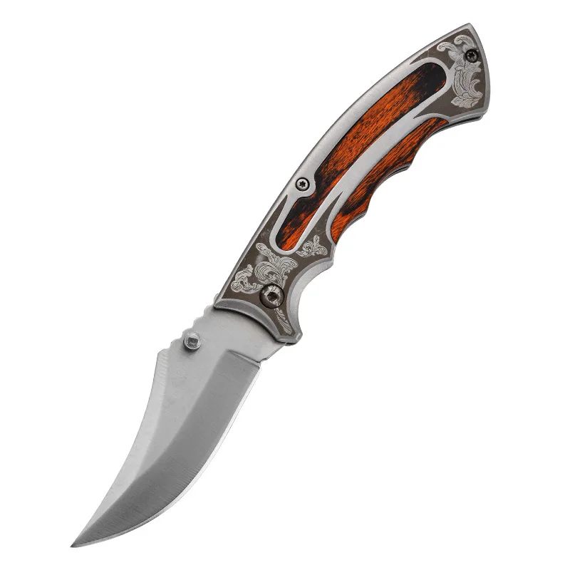 Bestseller Survival Wooden Handle Hiking Folding Wood Pocket Knives