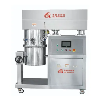 60L vacuum mixing tank Stainless steel hydrogel mixer heat reduction stick vacuum mixing tank equipment