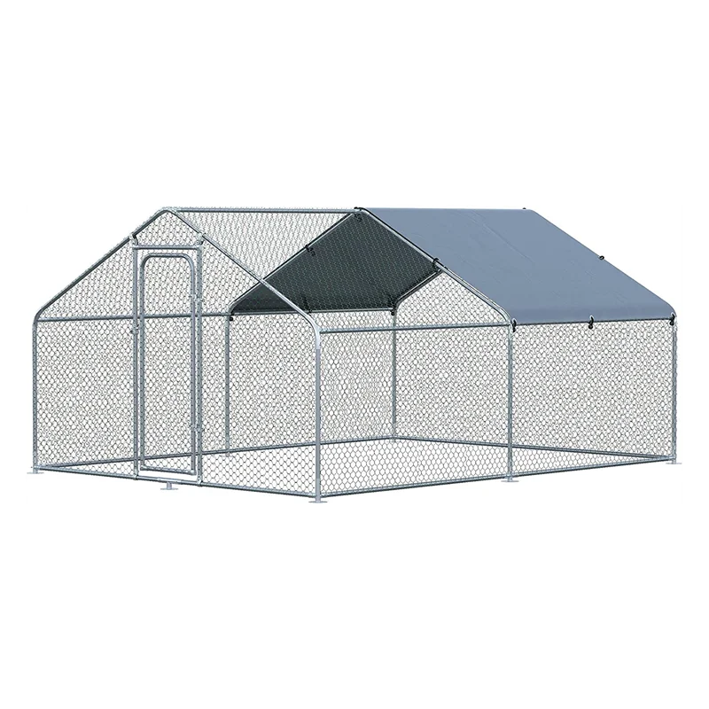 Large Metal Chicken Coop For Outside Walk-in Poultry Cage With ...