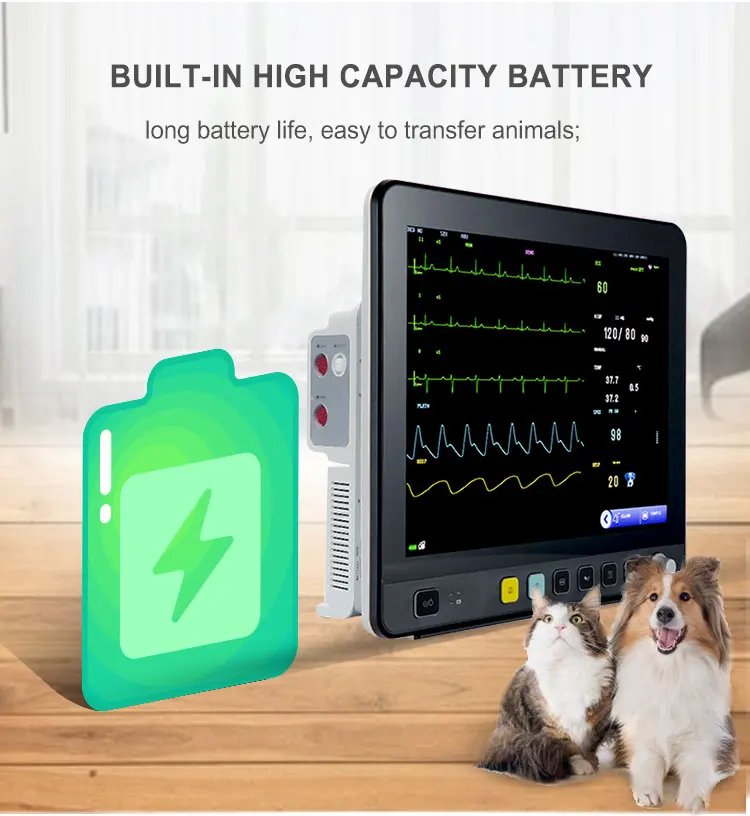 Yonker Hospital Vital Sign Multiparameter Veterinary Patient Ecg