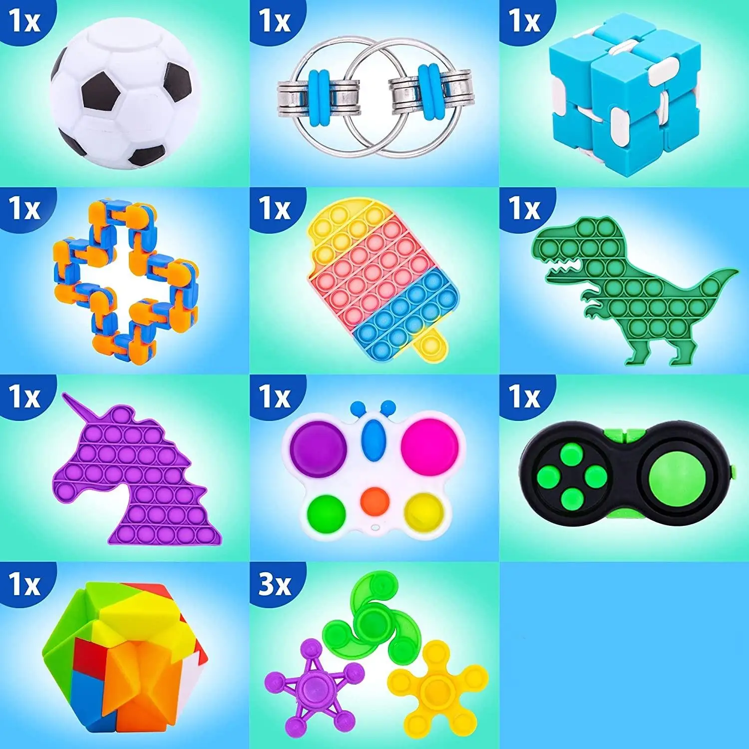 4er Set Stressbälle Tier Design - Anti Stress Spielzeug Für Kinder & Erwachsene