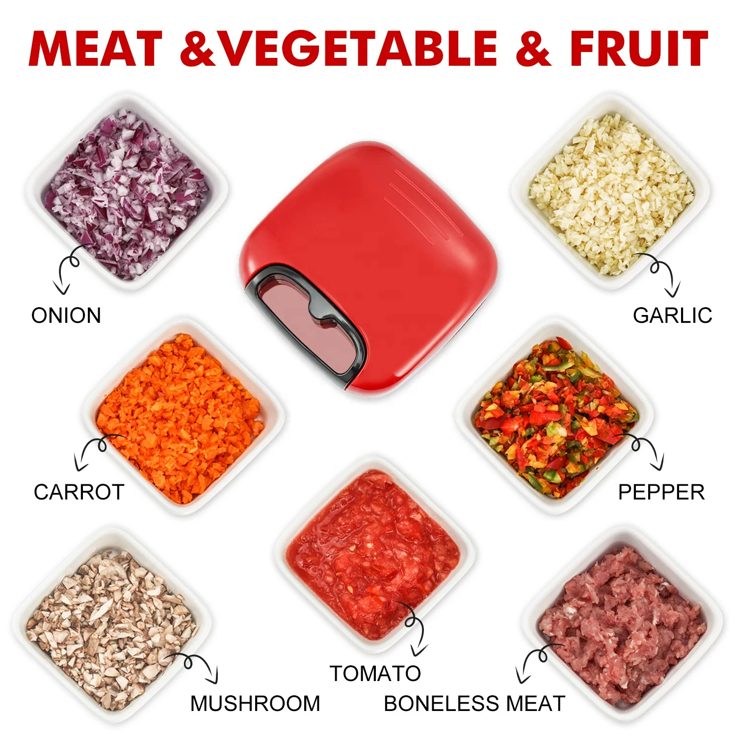 Multi Function Mini Manual Blender Hand Pull Meat Garlic Chopper Quick Press Nut Onion Salad Vegetable Cutter Veggie Chopper