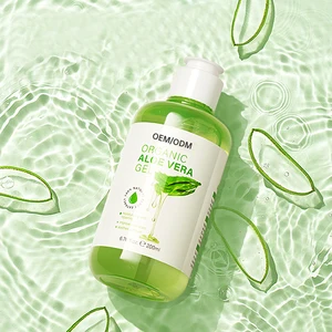 Customized Logo 200ml Aloe Vera Gel Face Lightening Anti-Aging Moisturizing Soothing Gel That Shrinks Pores and Repairs Sunburn