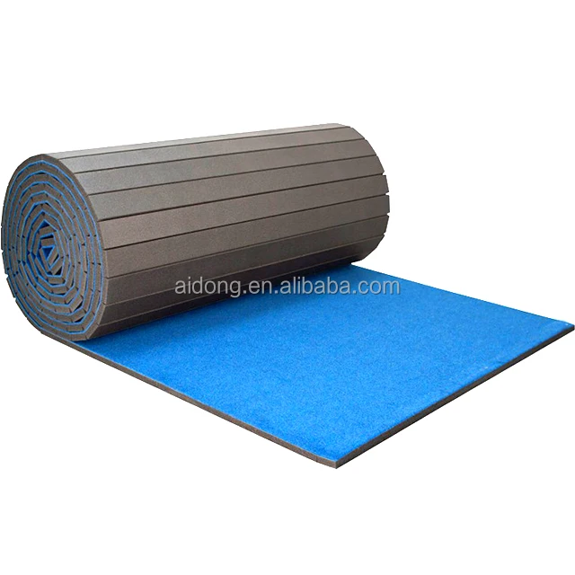 AIDONG Rolling up Dancing Floor Rhythmic Gymnastics Mats Folding Gym Carpet Bonded Foam Mma Sport Mat for Cheerleading