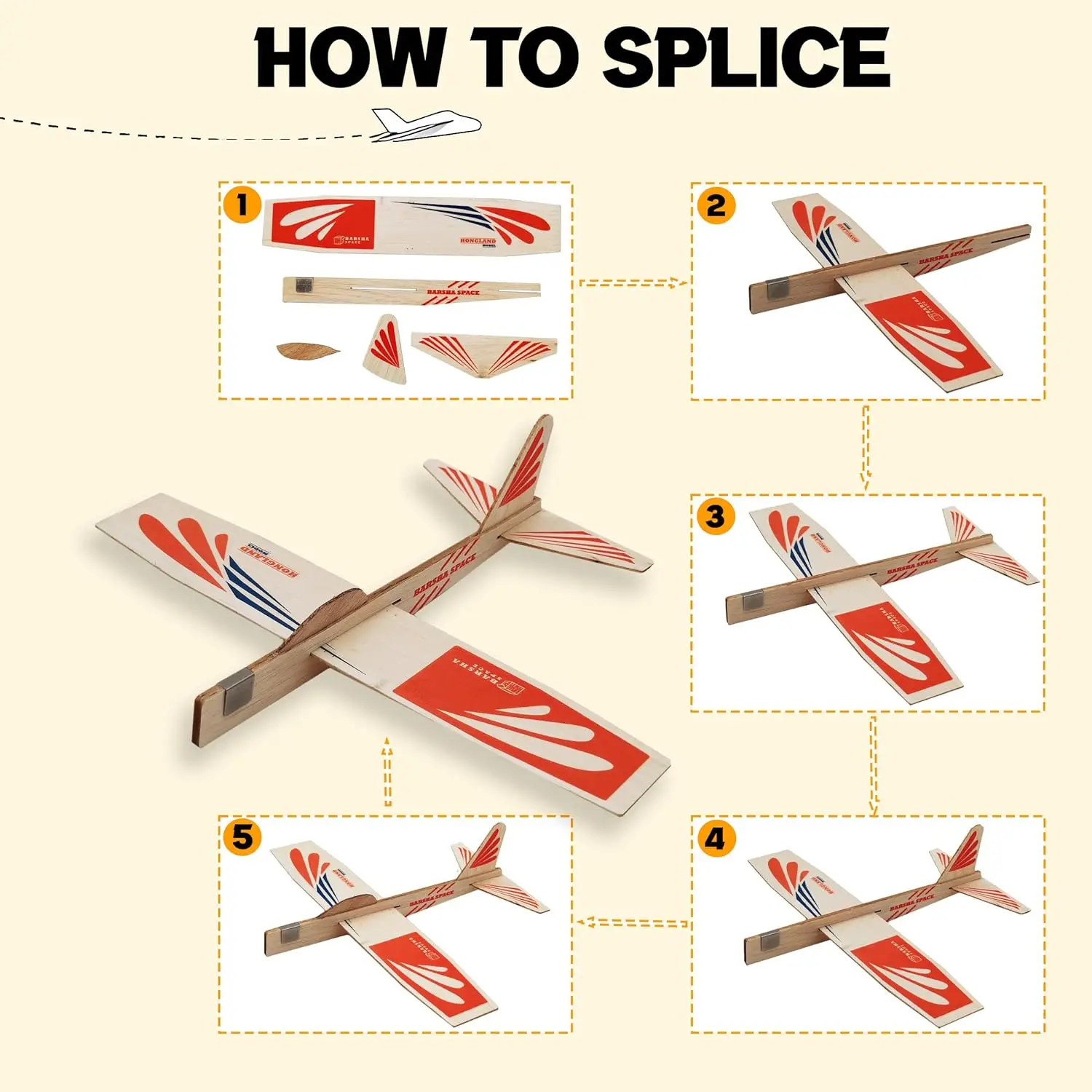 子供のための木製飛行機グライダーバルサウッドフライングモデル