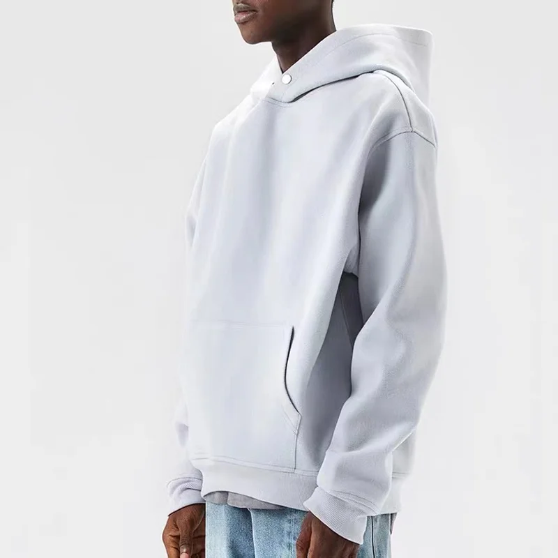Wholesale Oversize Hoodies with Buttons - Unisex Snap Pullover