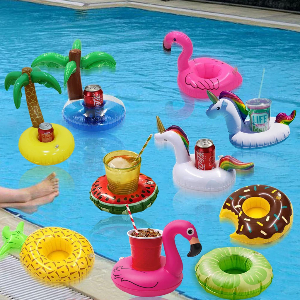 Pvc Inflatable Floating Flamingo Can Drink Cup Holder - Buy Cute ...