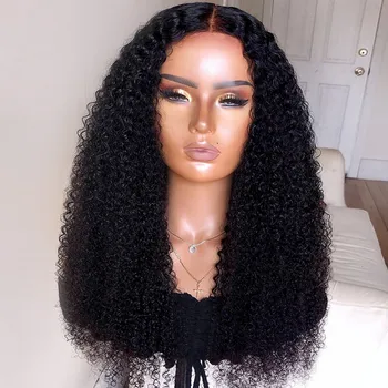 Burmese Raw Virgin Hair Jerry Curly Lace Front Wig Human Hair Deep Part Jerry Curl Weave Short Wig Kinky Curly Wig Lace Front