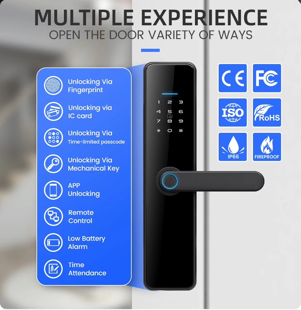 Ttlock Smart Door Lock By Tuya Digital Aluminum Alloy Lock With