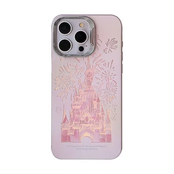 Fancy Gradient Dream Castle Fireworks Castle Phone Case For Phone 15 14 13 12 11 Promax Bling Phone Cover