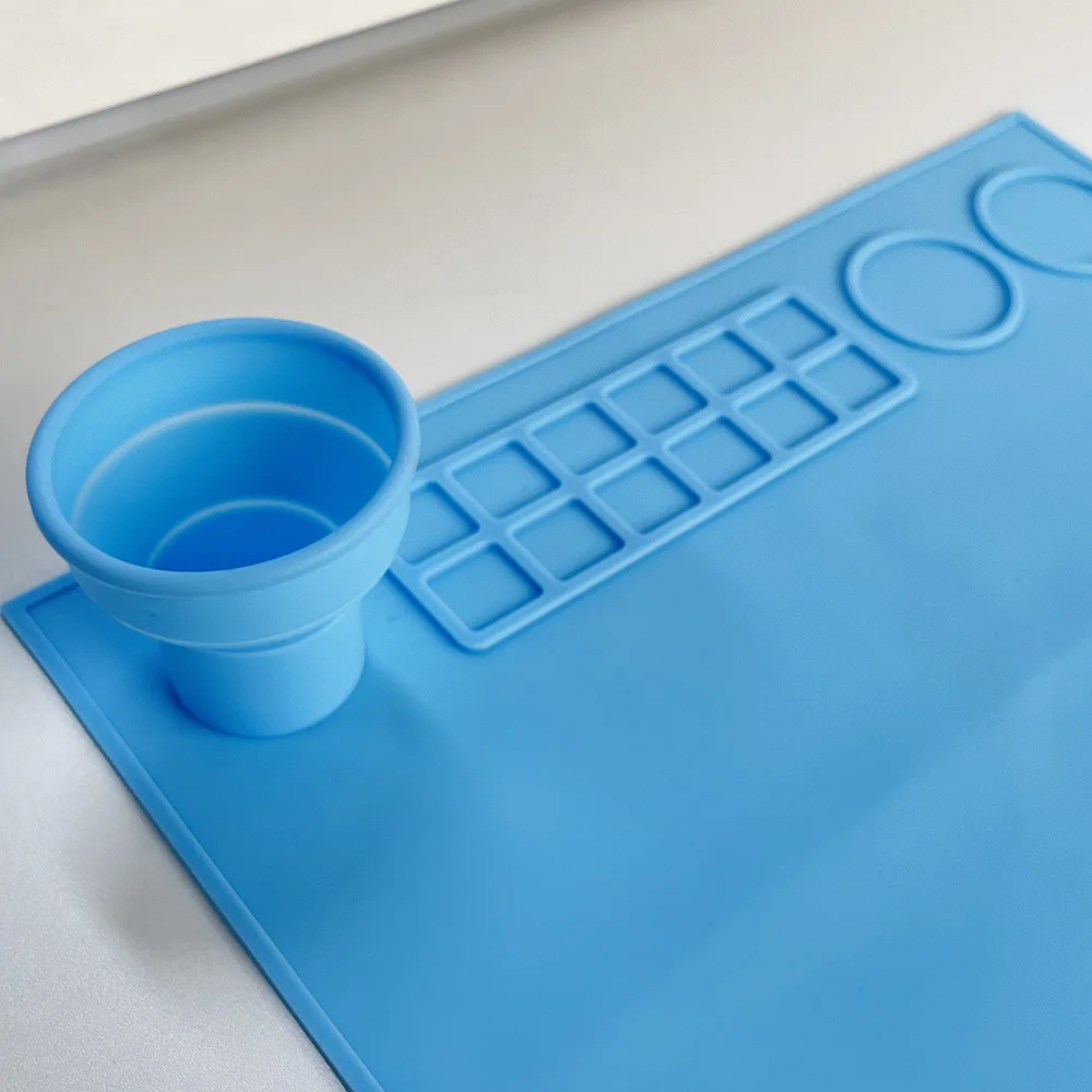 Силиконовый коврик для творчества, силиконовый антипригарный силиконовый лист для рисования с чашкой