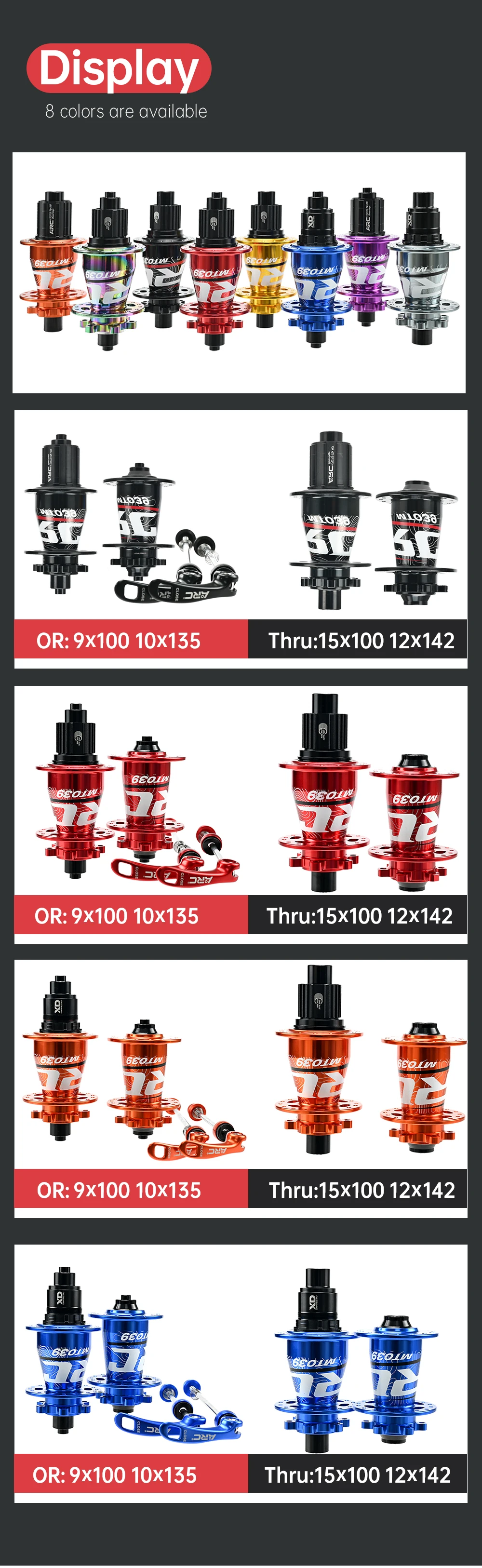 Mt 039f / R Hot Sale High Quality 32h 100/135/142 Super Loud Bike