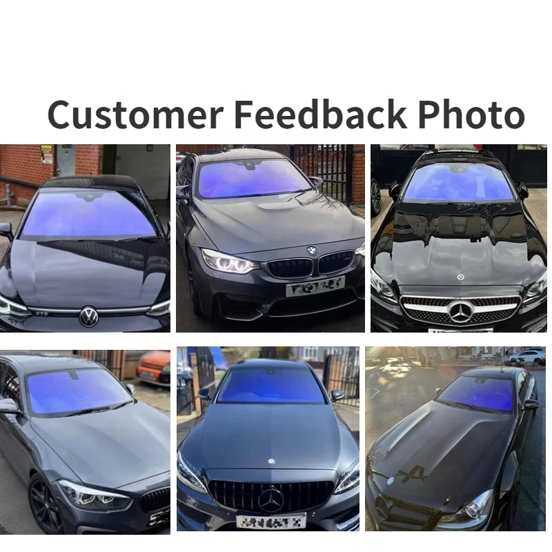 Chat Me Get Free Sample Color Change Windshield Glass Tinted Film Self Adhesive Car Window Glass Chameleon Solar Film
