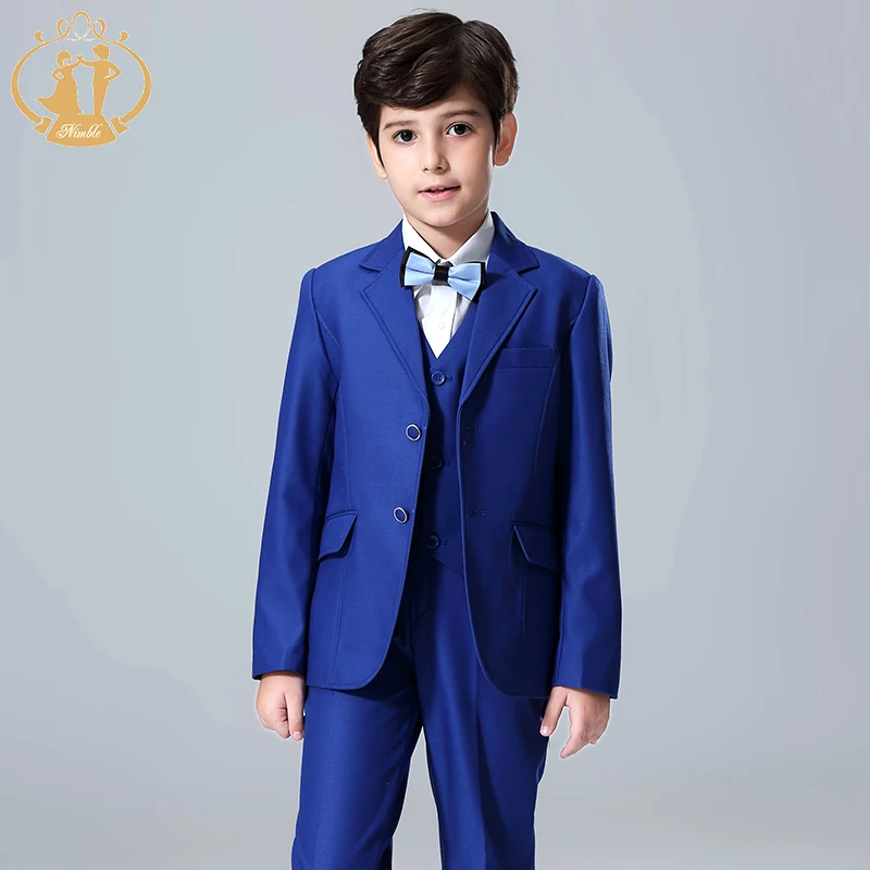 Nimble 2022 Flat Collar Blue Boys Formal Wedding Tuxedo Dress Suits Blazers  Children Party Clothing Kids Suit Outfits 3 Pieces - Buy Kids Suits,Boys  Suits And Tuxedo,Boys Suit Product on 