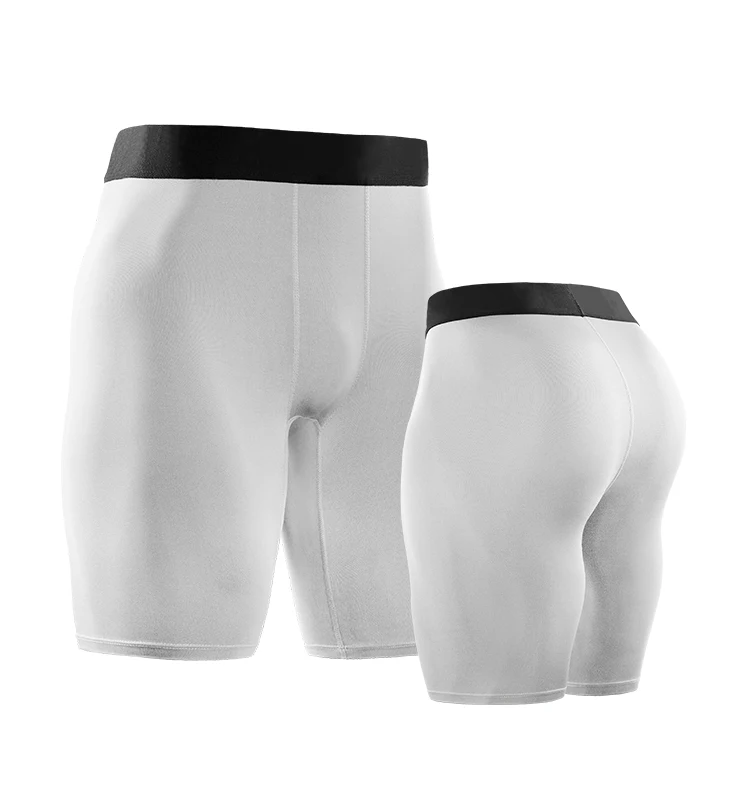 Wholesale high elasticity customized printing logo sportswear running shorts men compression shorts