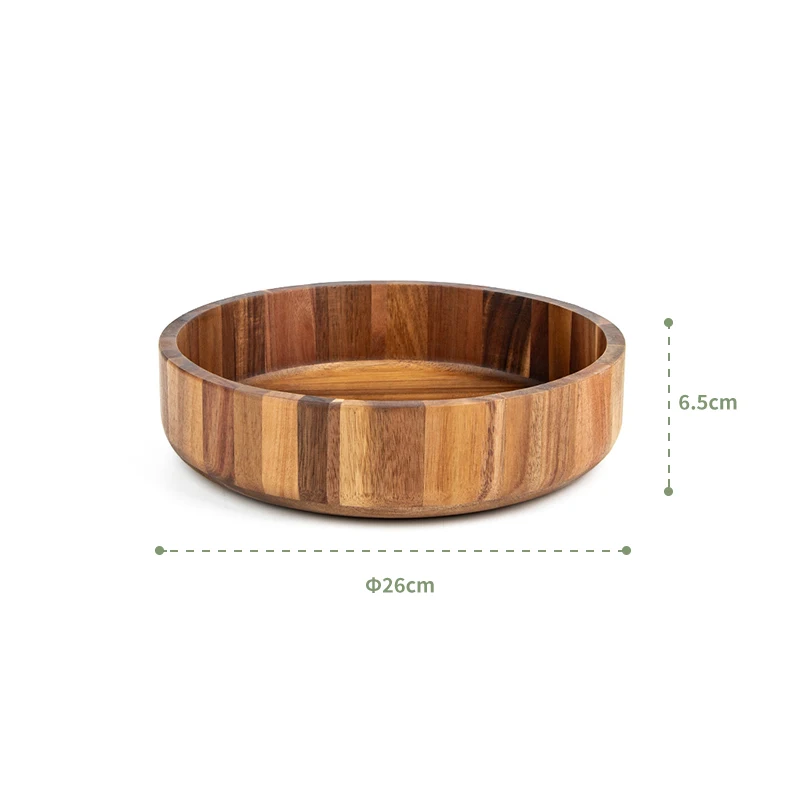 Large Wood Bowls For Serving Salad And Fruits Mixing Bowl Acacia Wooden ...