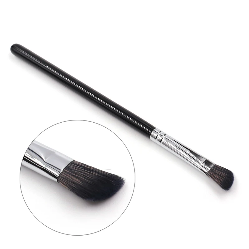 single makeup brush white black smudge angled eyebrow eyeshadow