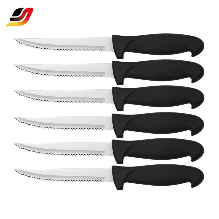 14 Pcs Stainless Steel Block Knife Set With PP Handle  Wooden Block Knife Set Kitchen Knife Set