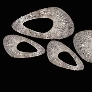 ECOJAS Decor Indoor Monano Luxury Pendent Light for Restaurant Living Room Villa Crystal Chandelier