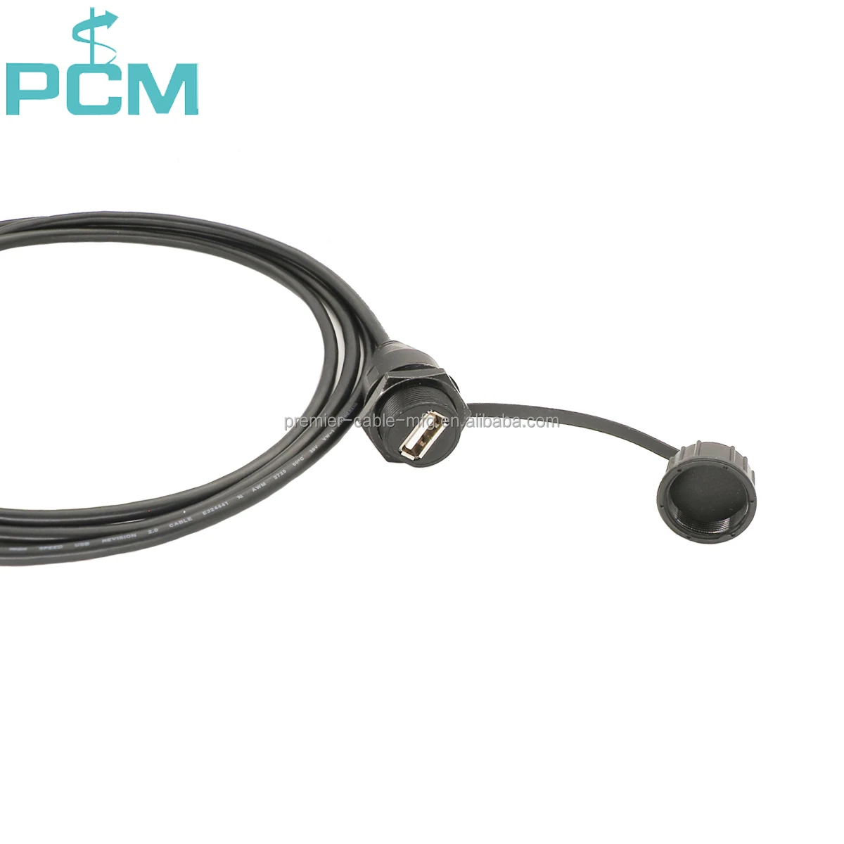 IP67 Panel Mount USB Male to Female Extension Cable details