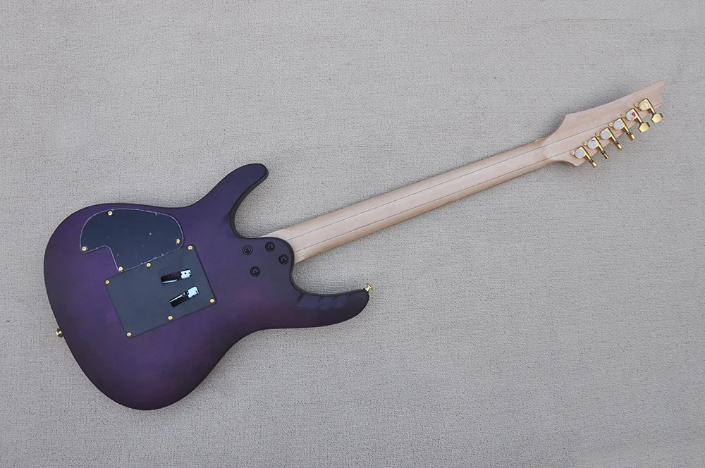 Custom Matte Purple Electric Guitar With Floyd Rose Bridge Oem