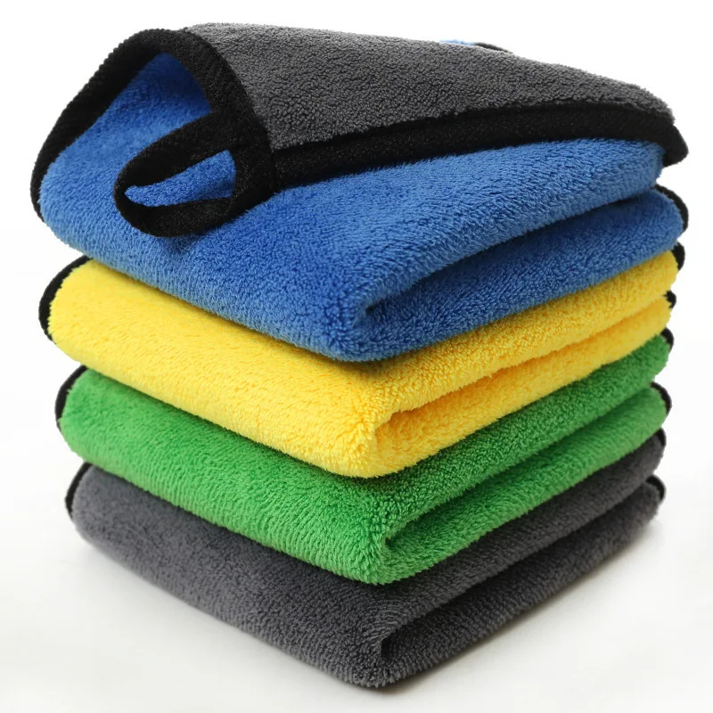 Dual Sides Coral Custom Super Absorbent Microfiber Car Towel Kitchen Cleaning Cloth Rag Kitchen Towel supplier