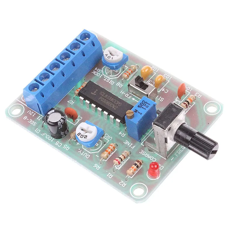 ICL8038 Monolithic Function Signal Generator Module DIY Kit Sine Square Triangle 