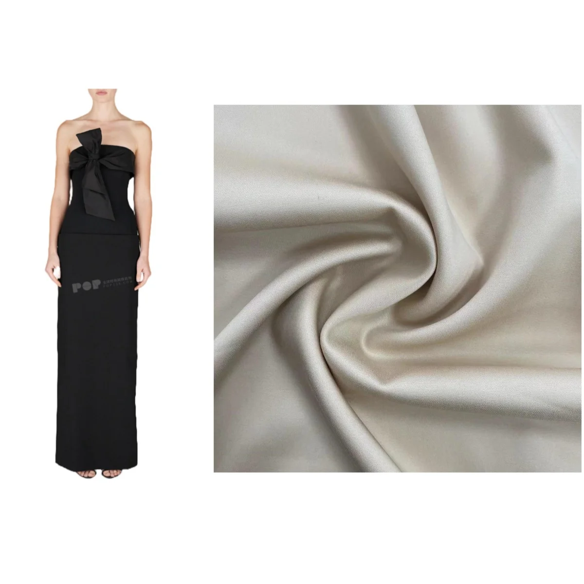 Designer tencel Lyocell Spandex Satin Fabric Suiting and Shirting Fabrics Stretch Fabric for Dresses