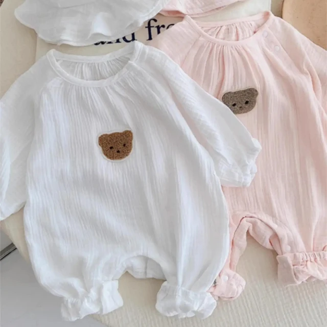 Baby clothes Spring and autumn sets for boys and girls with a hat to go out super cute pure cotton clothing newborn jumpsuit
