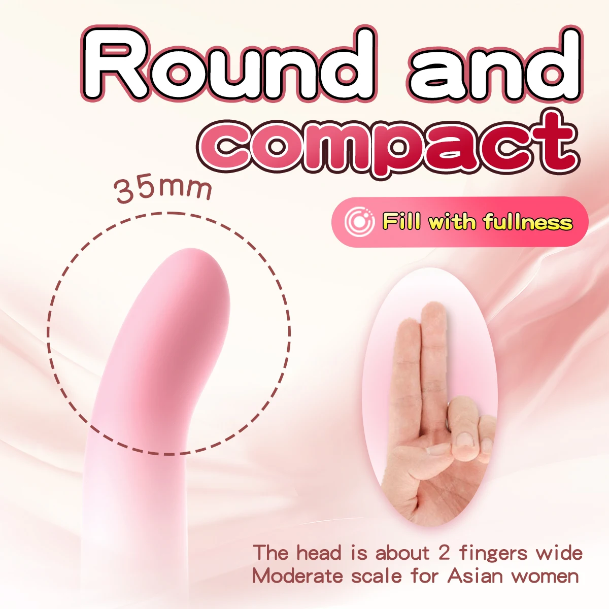 Pink manual dildo product showcase