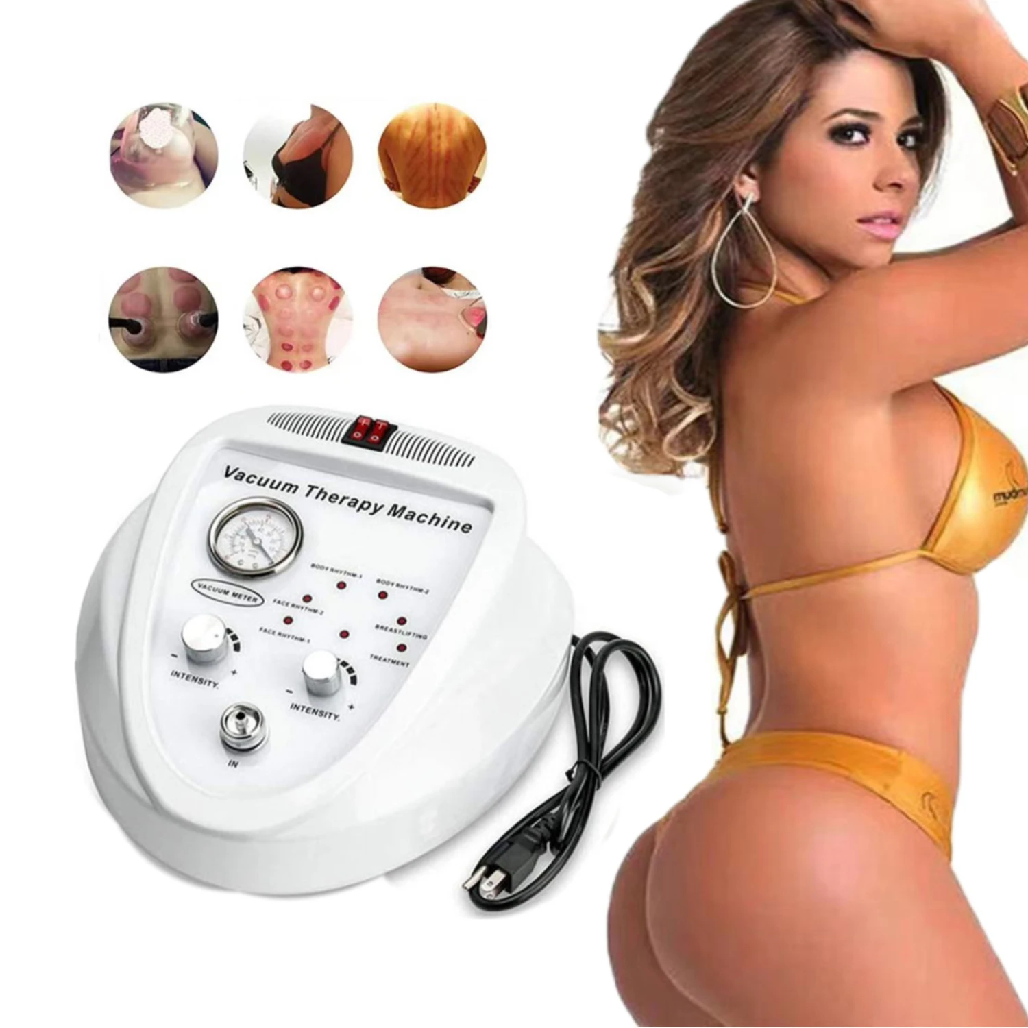 30 Cup Buttock Vacuum Vacuum Therapy Buttocks Machine For Enhanced