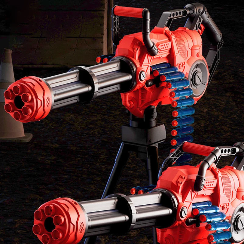 Toy Guns Soft Bullet Automatic Electronic Plastic Soft Bullet Foam Dart Gatling Safe Toy Nurf Gun With Shell Ejecting Chain