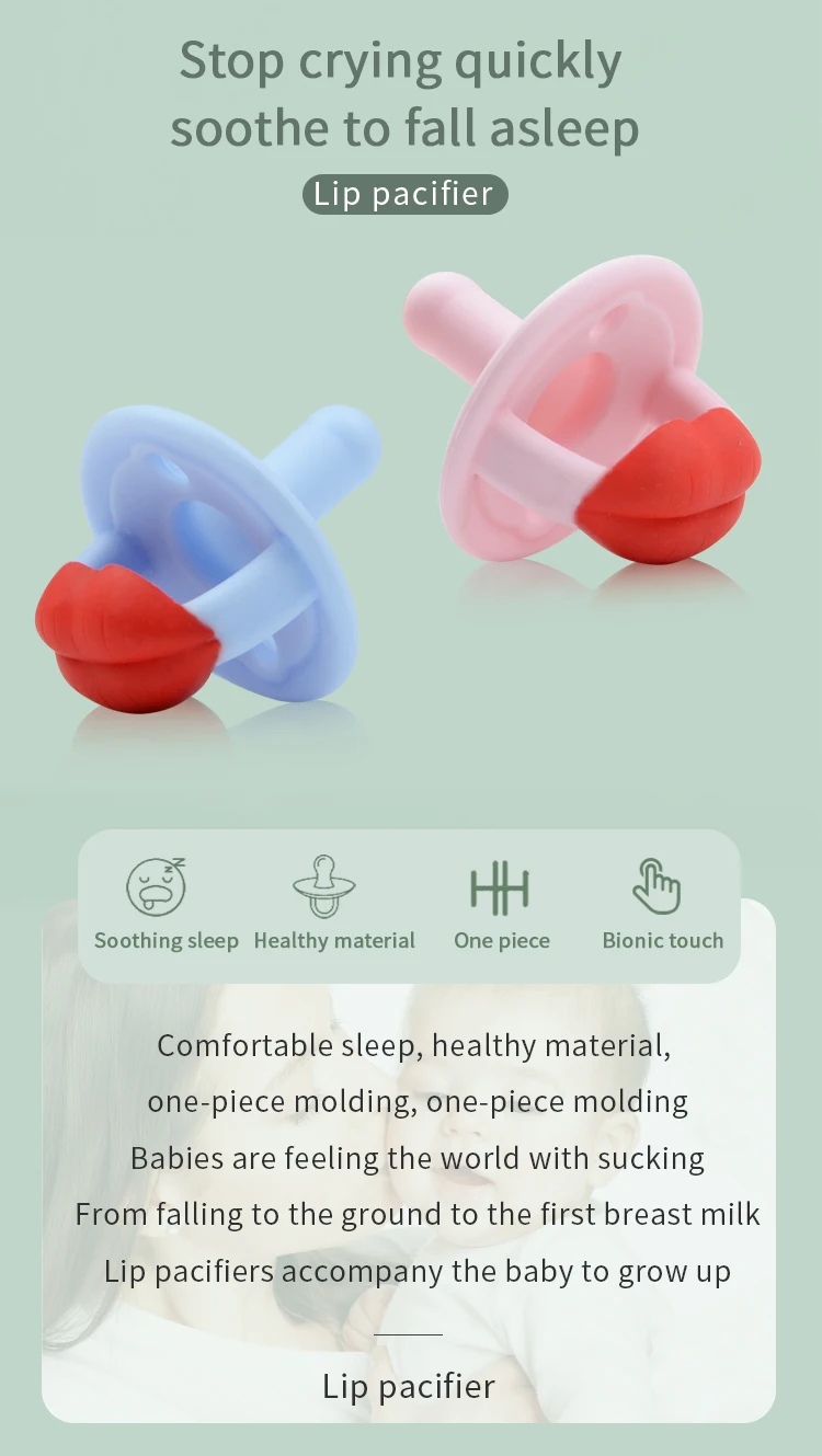 Free Sample Safety And Soft Newborn Sleep Kids Soother Toy Silicone