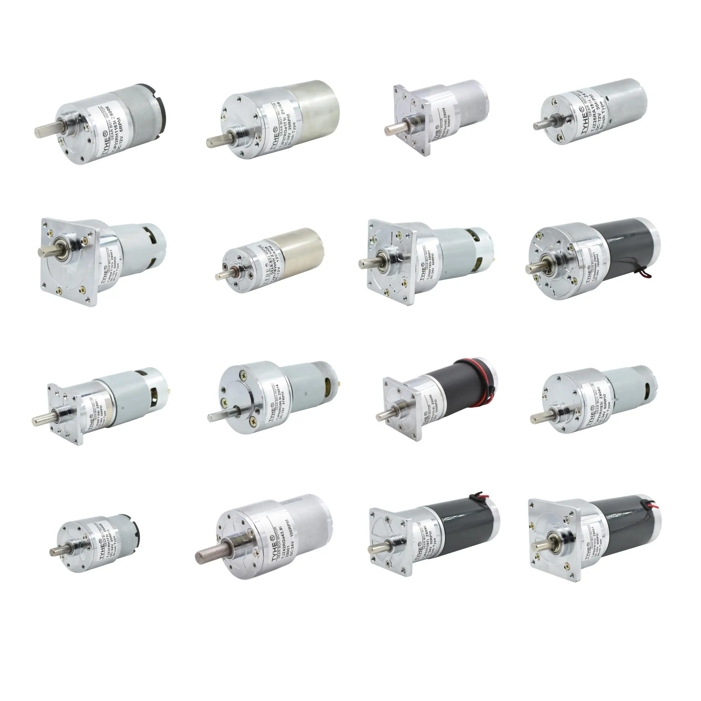 TYHE High Quality Mini 60mm Gearmotor High Torque Low Noise High Speed Low Speed Brushed Dc PMDC Gear Motors with Metal Gears