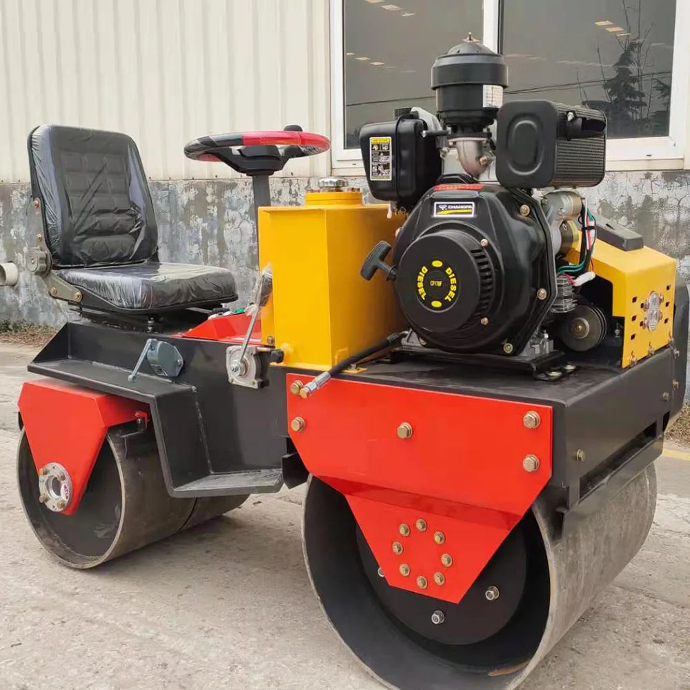 construction roller machinery small single drum vibrating 4kw walk behind road roller compactor