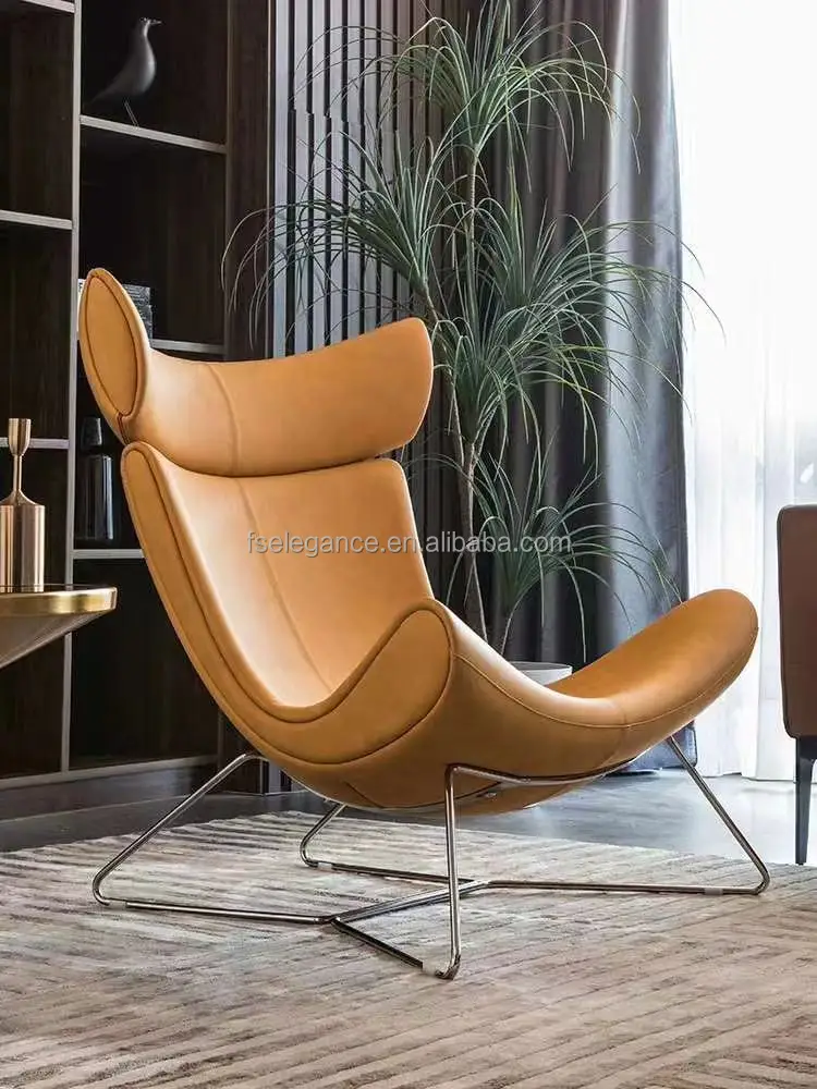 modern leather imola designer living room home furniture leisure single sofa chair lounge chair and ottoman