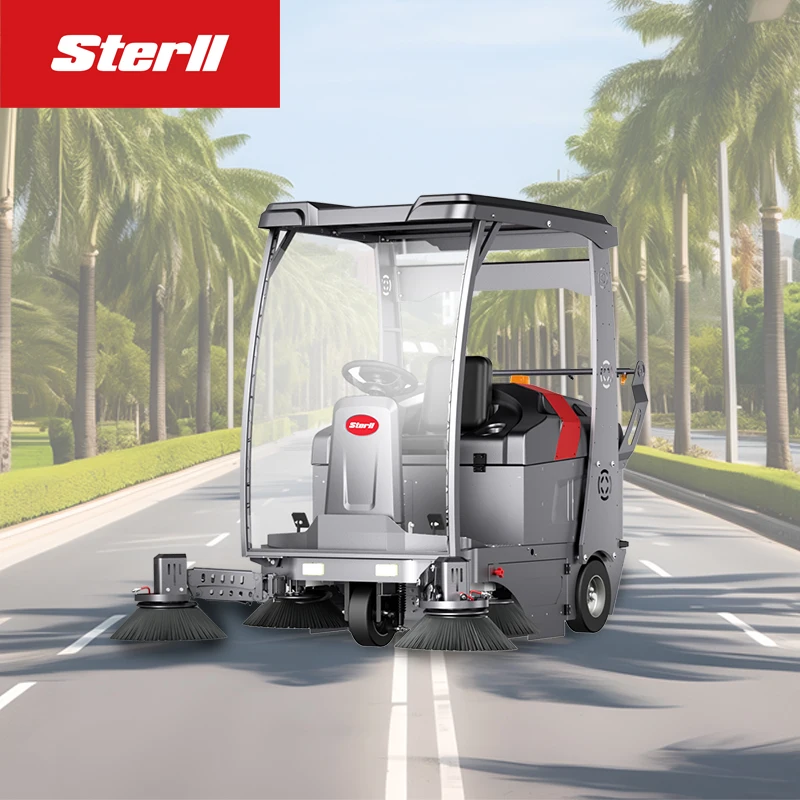 Hot product Sterll ST8 Commercial floor sweeper Electric road sweeper truck Vacuum sidewalk sweeper