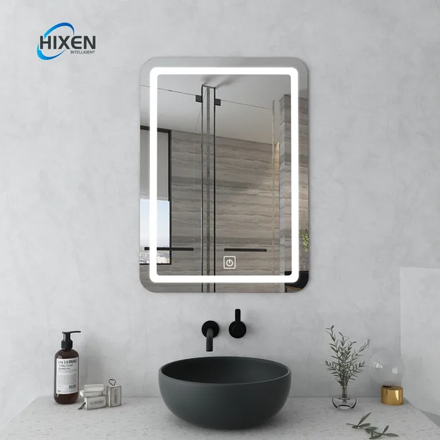 HIXEN 18-7A Factory Price Make Up Bathroom Smart Shower Toilet Light Illuminated Vanity Mirror with lights