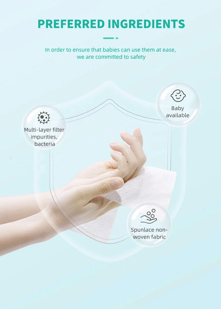 Factory Directly Sale Wet Tissue 80 Count Soft Non-woven Baby Wipes ...