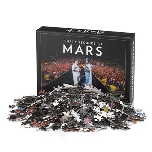 Popular Custom Theme Design Thirty Seconds to mars Photos 1000 Pieces Paper Board Jigsaw Puzzles for Adults