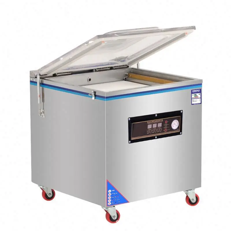 TEBAK Frozen Chicken Packaging Vacuum Machine Double Chamber Packing Automatic Mini Cheese Seafood Meat Coffee Brick