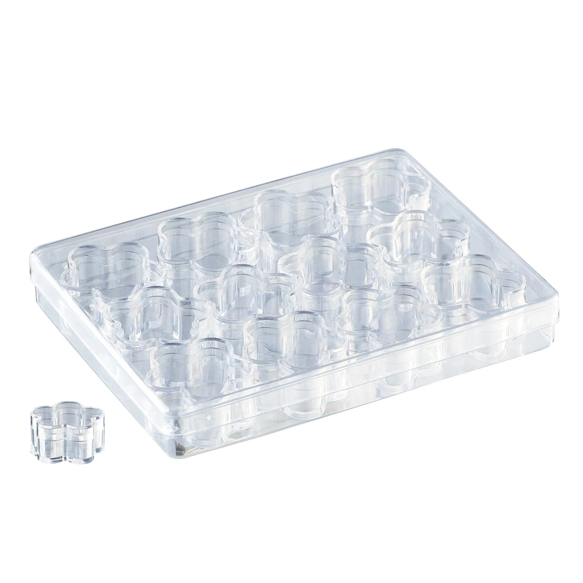 Free Sample  Mini Diamond-shape Transparent Plastic Jar 4g 5g Cute clear Plastic Cosmetic Jars