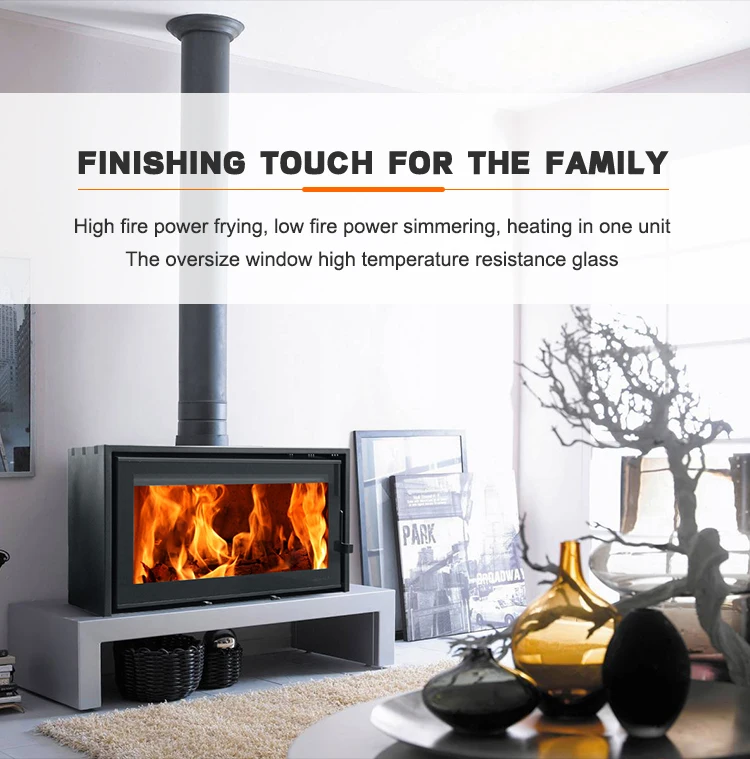 High Efficiency Insert Wood Burning Fireplace Steel Plate Wood Burning