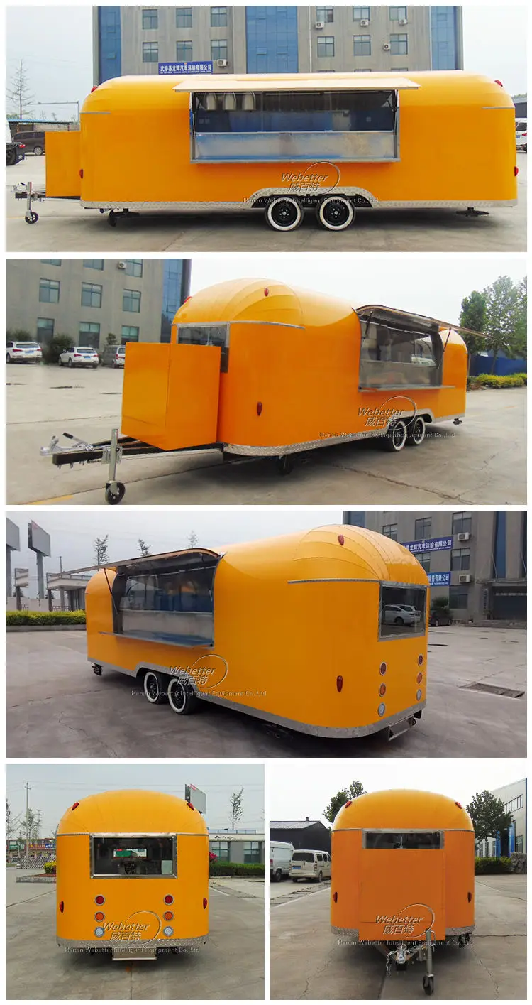 Custom Outdoor Mobile Kitchen Full Equipped Coffee Ice Cream Pizza Fast