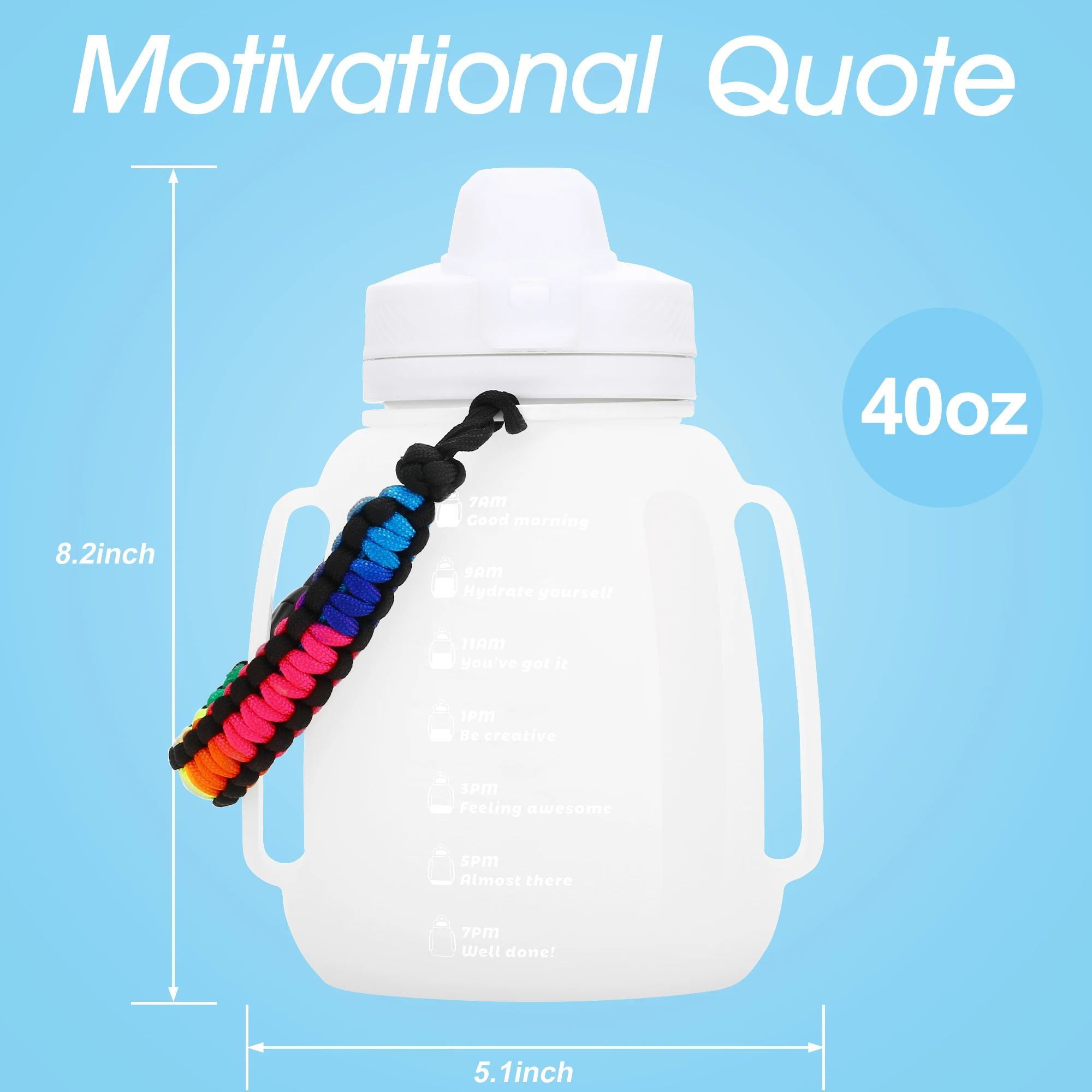 Lorikeet-Bulk Custom Printed Bottle with Flip-up Straw and Carry